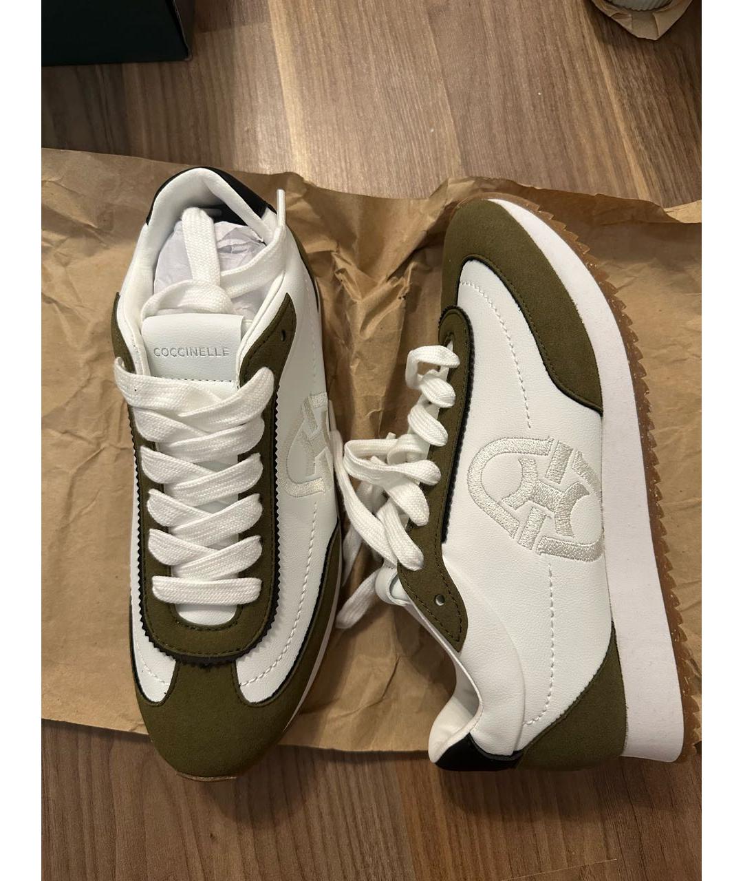 COCCINELLE Хаки кеды, фото 5