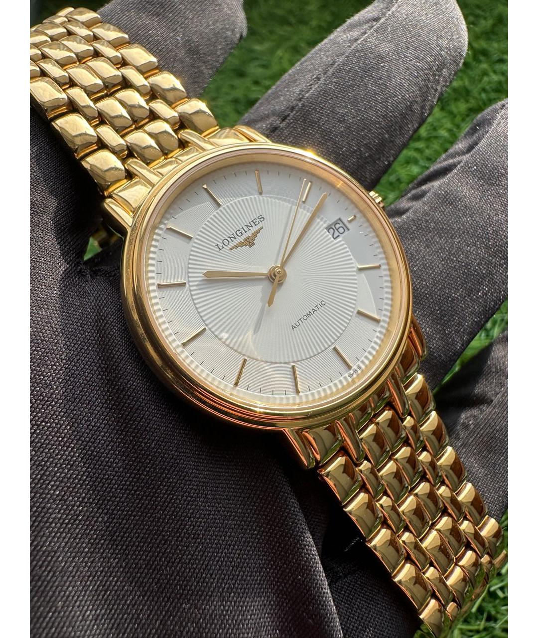 LONGINES Золотые стальные часы, фото 5