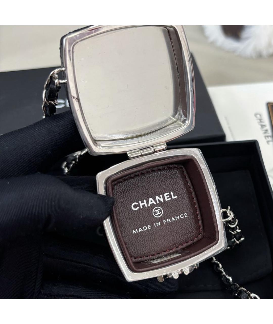 CHANEL Черная кожаная сумка через плечо, фото 6