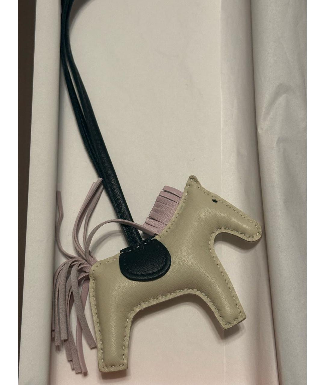 HERMES Бежевый брелок, фото 2