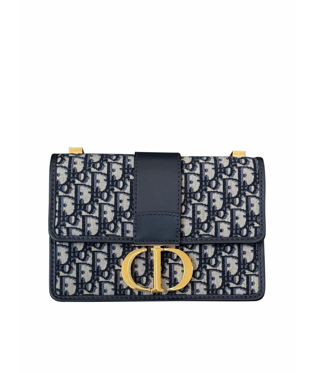 CHRISTIAN DIOR Темно-синяя жаккардовая сумка через плечо, фото 1