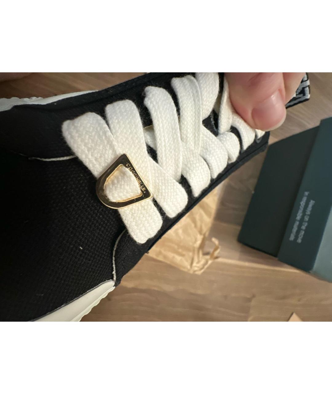 COCCINELLE Черные текстильные кеды, фото 7