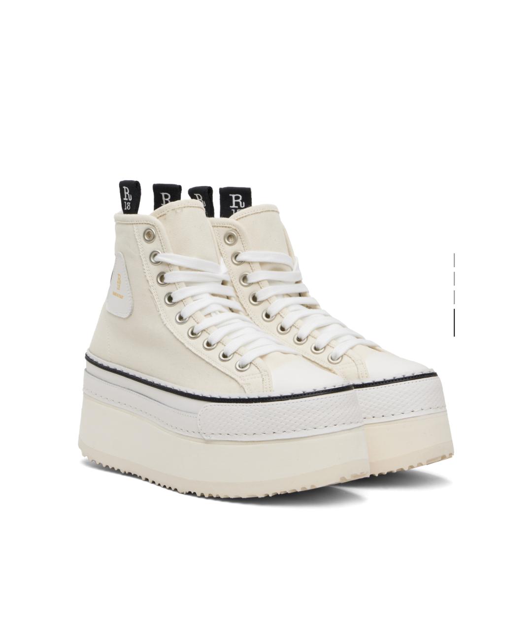 R13 Белые текстильные кеды, фото 7