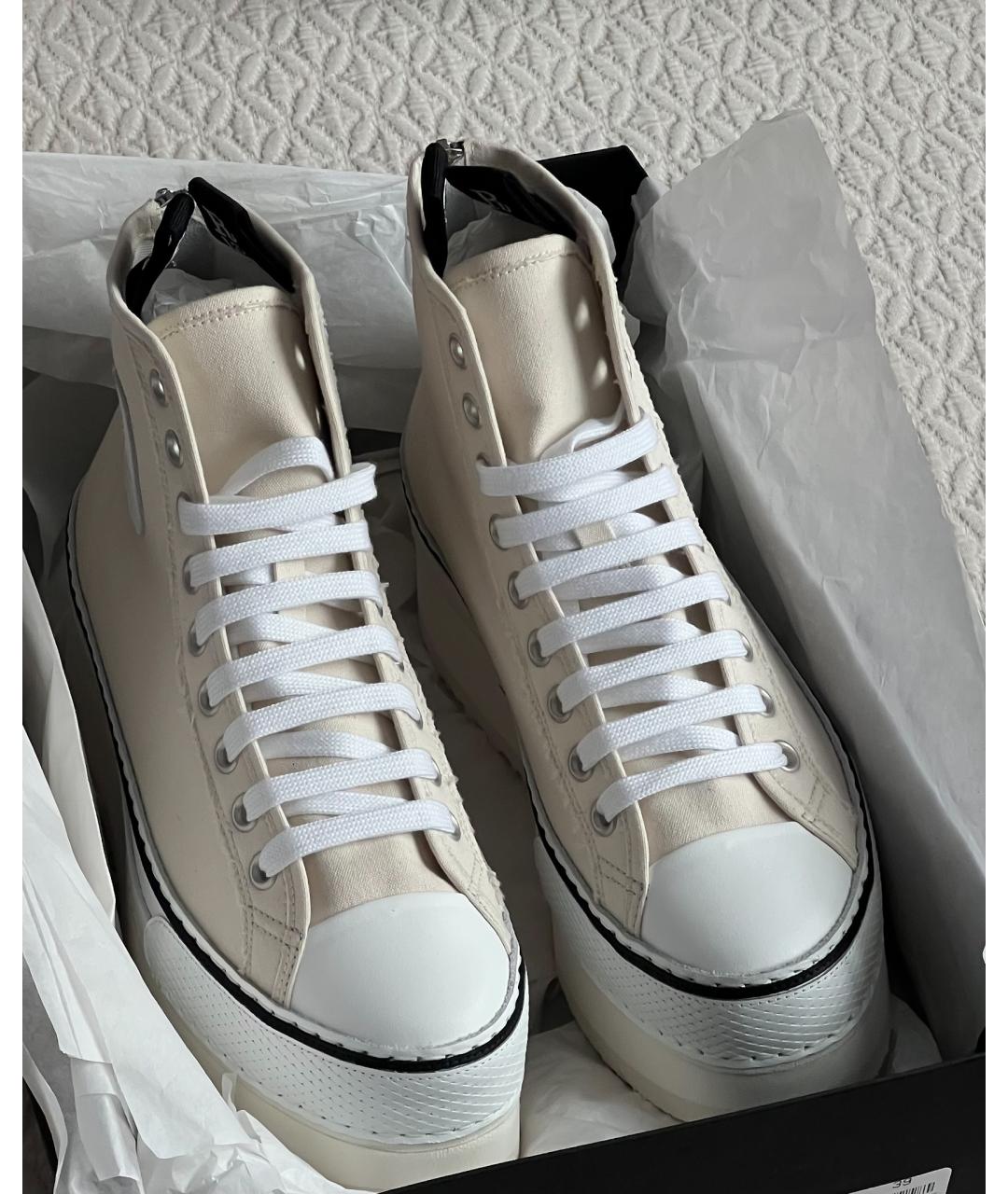 R13 Белые текстильные кеды, фото 5