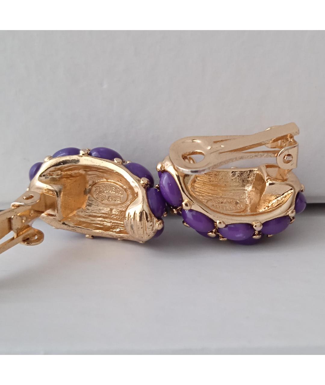 KENNETH JAY LANE Фиолетовые клипсы, фото 2