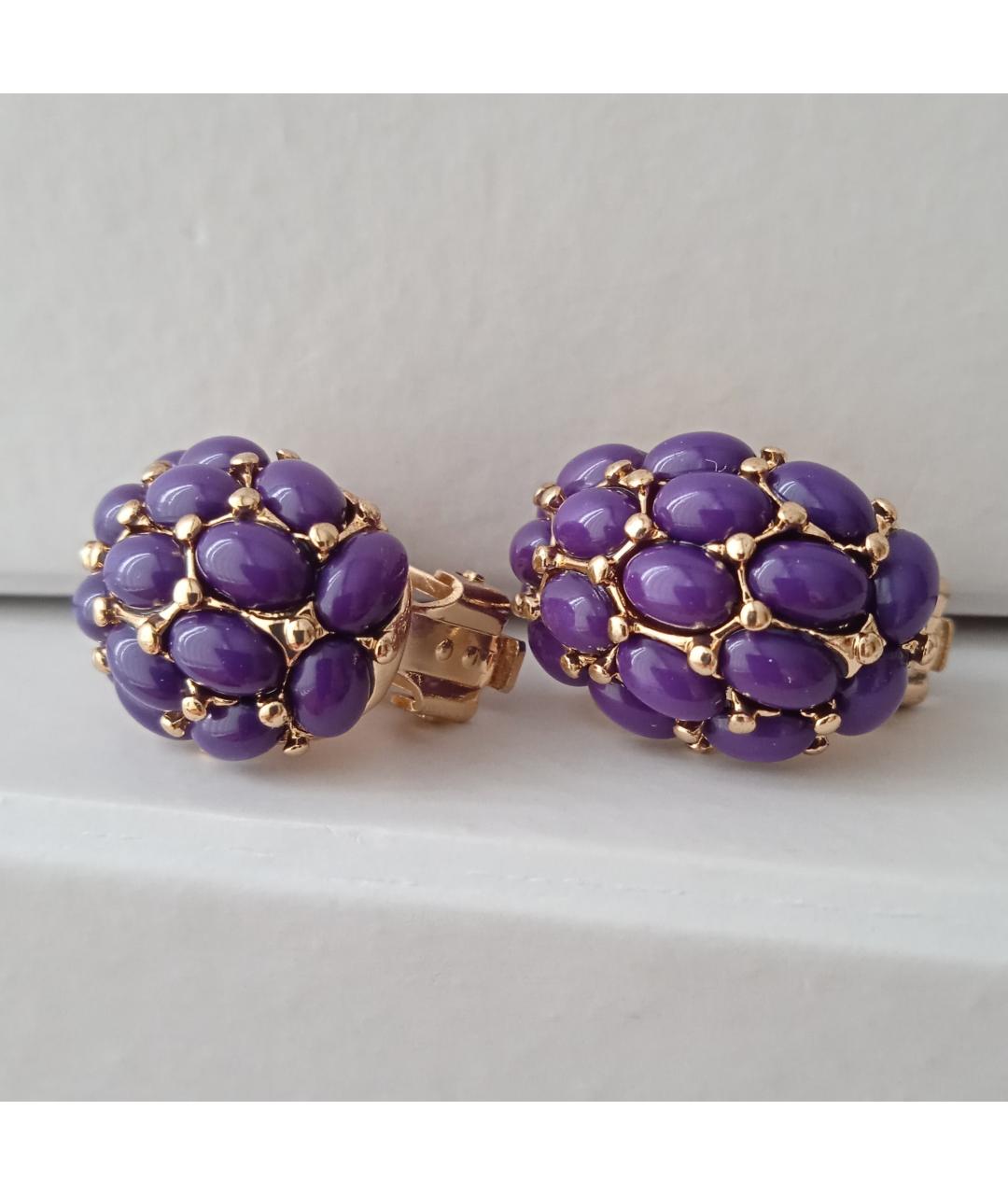 KENNETH JAY LANE Фиолетовые клипсы, фото 5