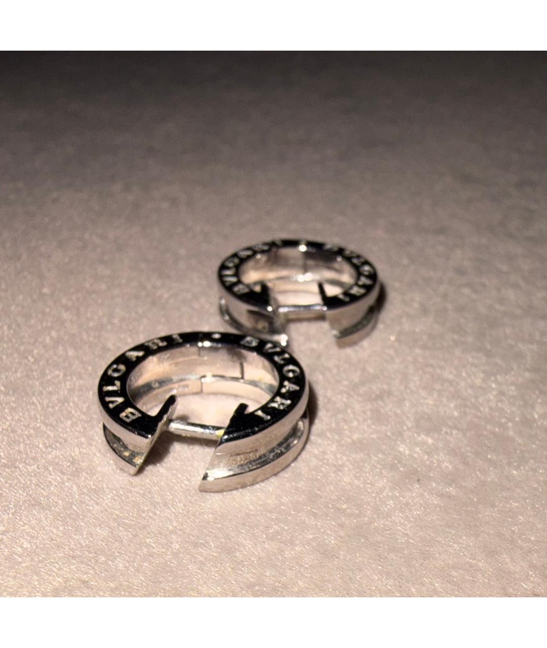 BVLGARI Серебряные серьги из белого золота, фото 3