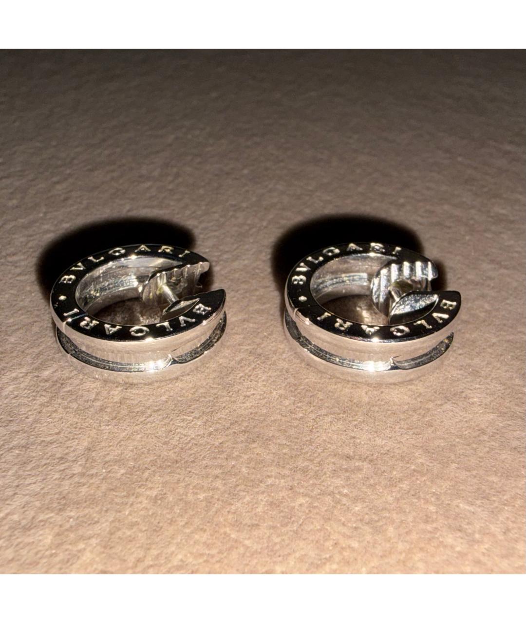 BVLGARI Серебряные серьги из белого золота, фото 4