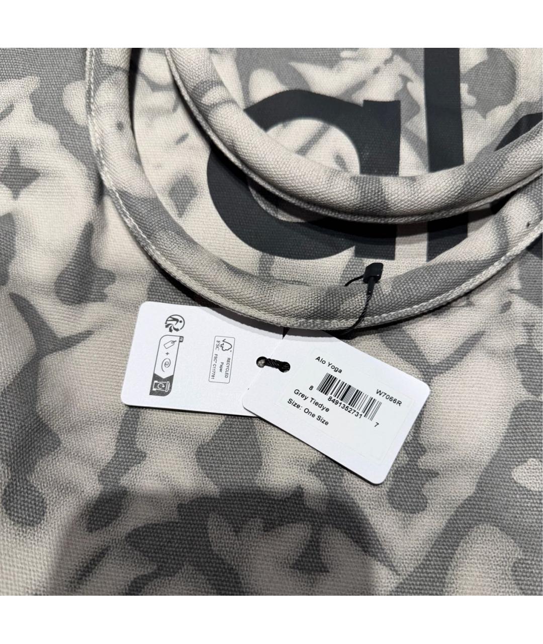 ALO YOGA Антрацитовая хлопковая дорожная/спортивная сумка, фото 3