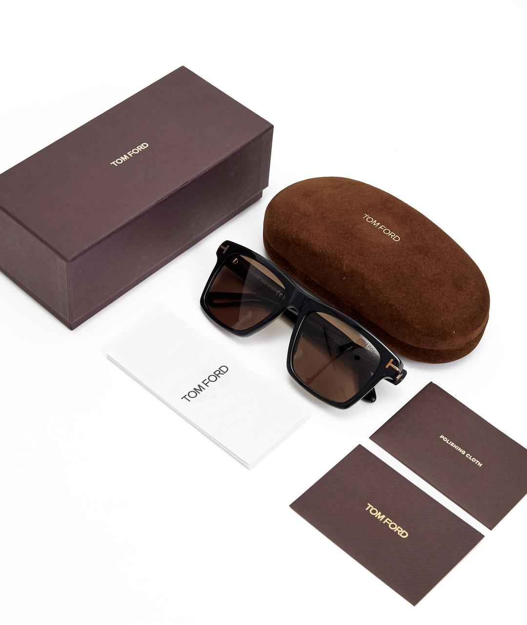 TOM FORD Черные пластиковые солнцезащитные очки, фото 5