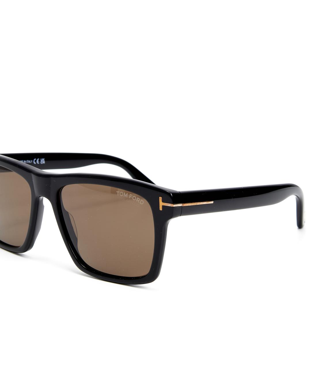 TOM FORD Черные пластиковые солнцезащитные очки, фото 4