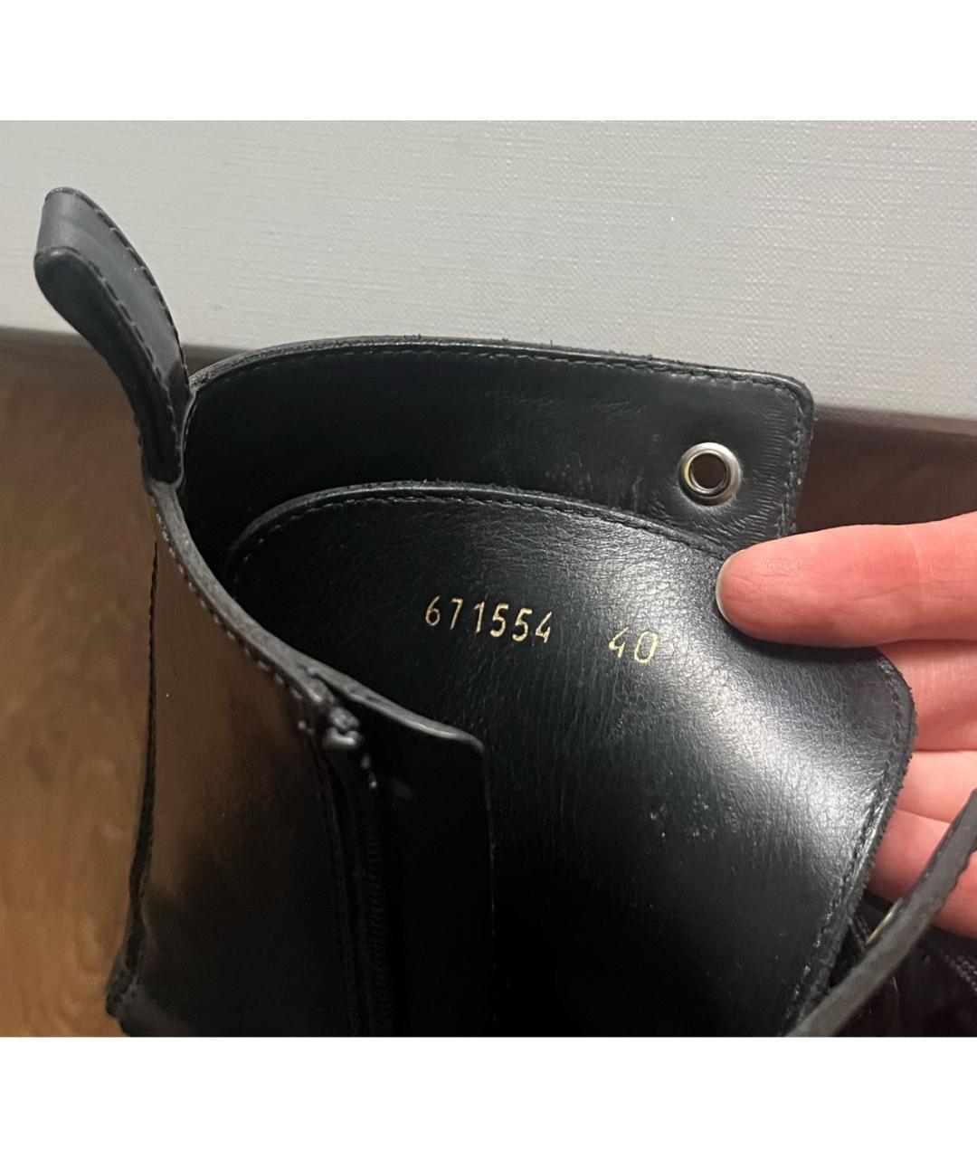 BALENCIAGA Черные кожаные высокие ботинки, фото 8
