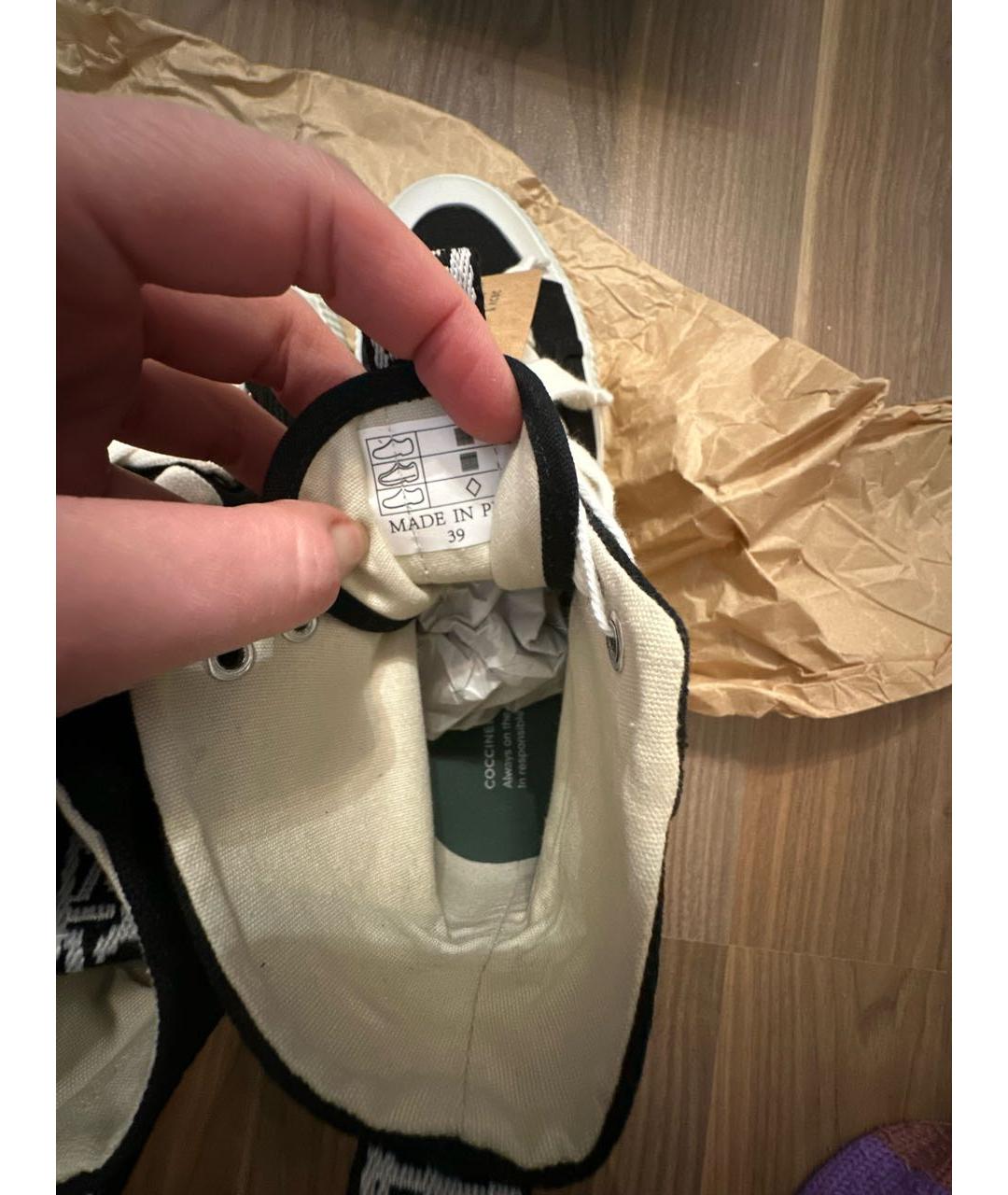 COCCINELLE Черные текстильные кеды, фото 4