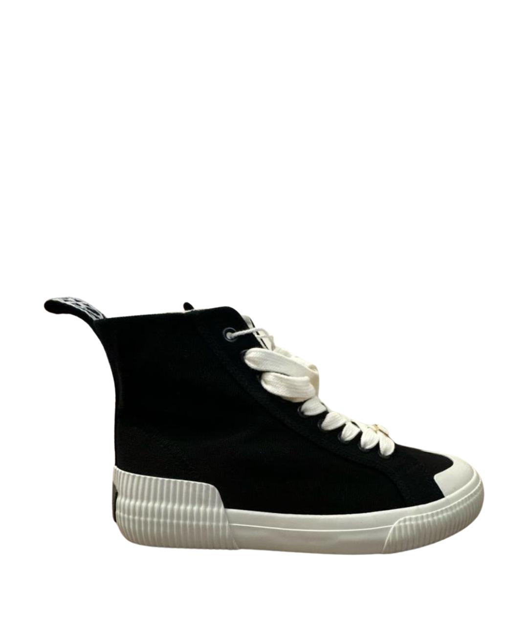 COCCINELLE Черные текстильные кеды, фото 1