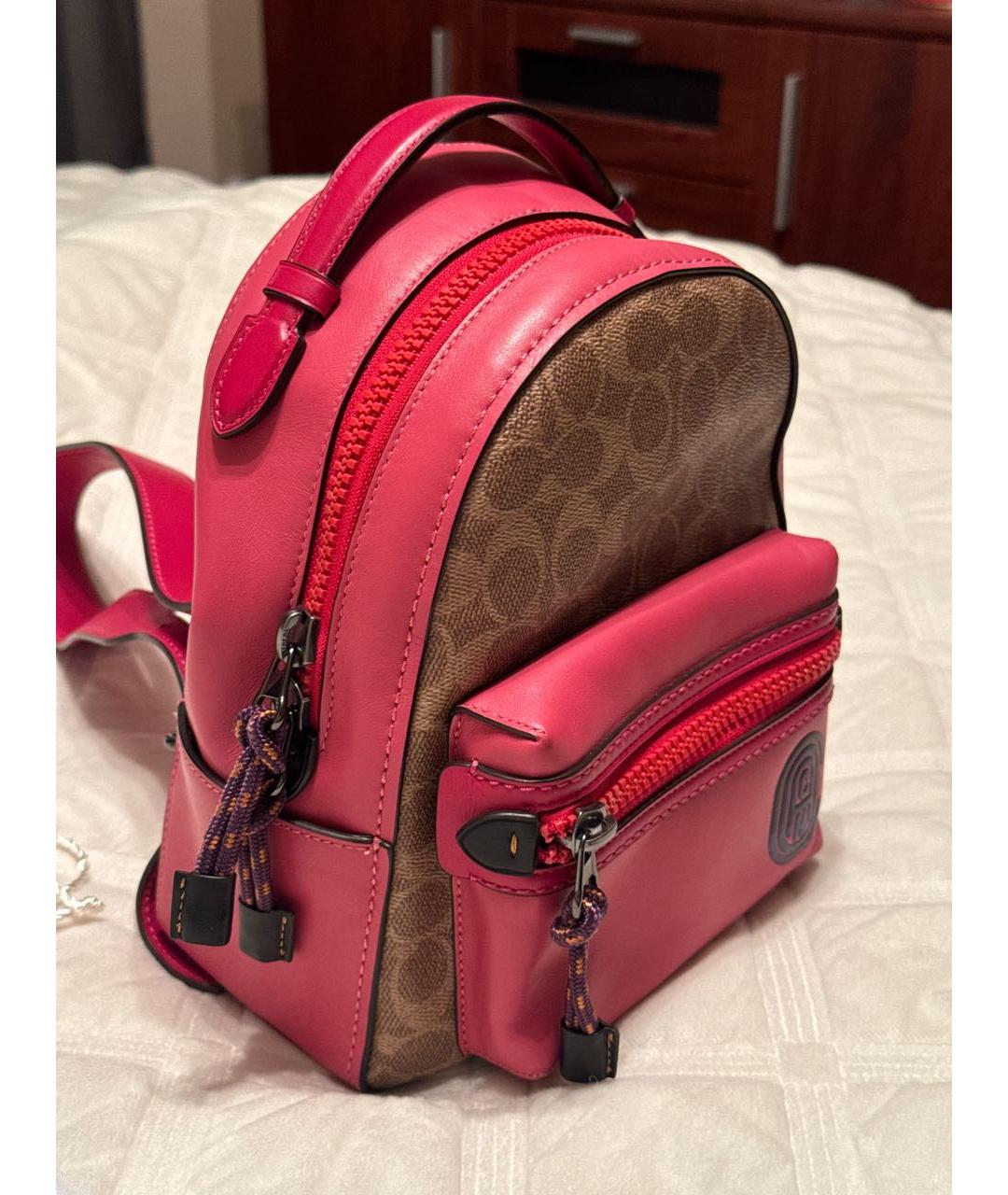 COACH Мульти кожаный рюкзак, фото 7