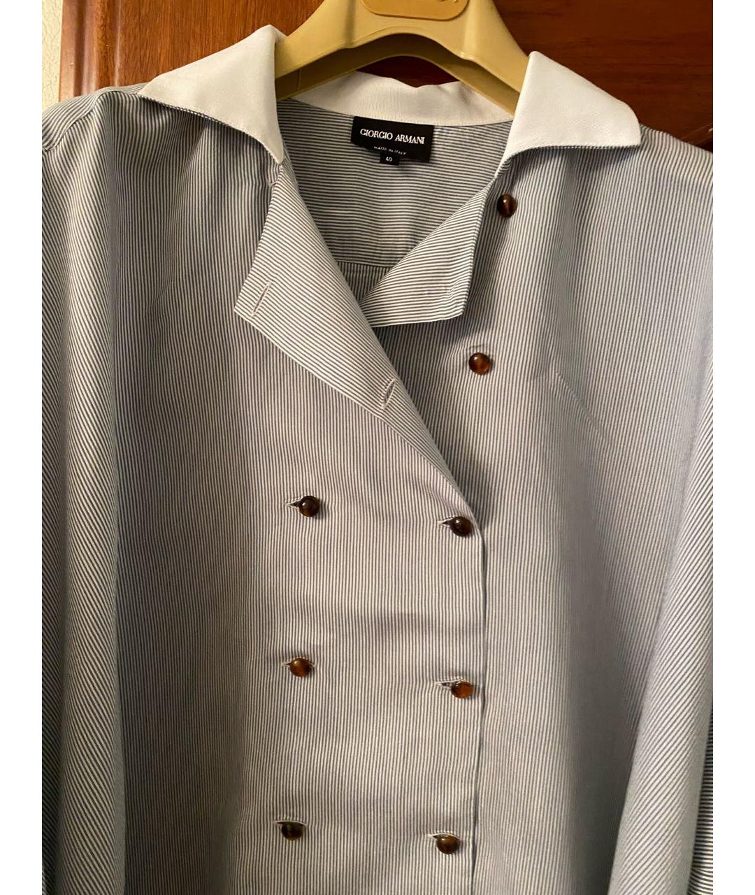 GIORGIO ARMANI Голубая вискозная рубашка, фото 3