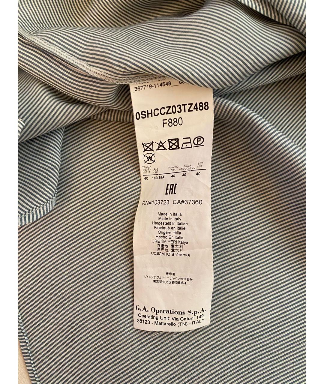 GIORGIO ARMANI Голубая вискозная рубашка, фото 6