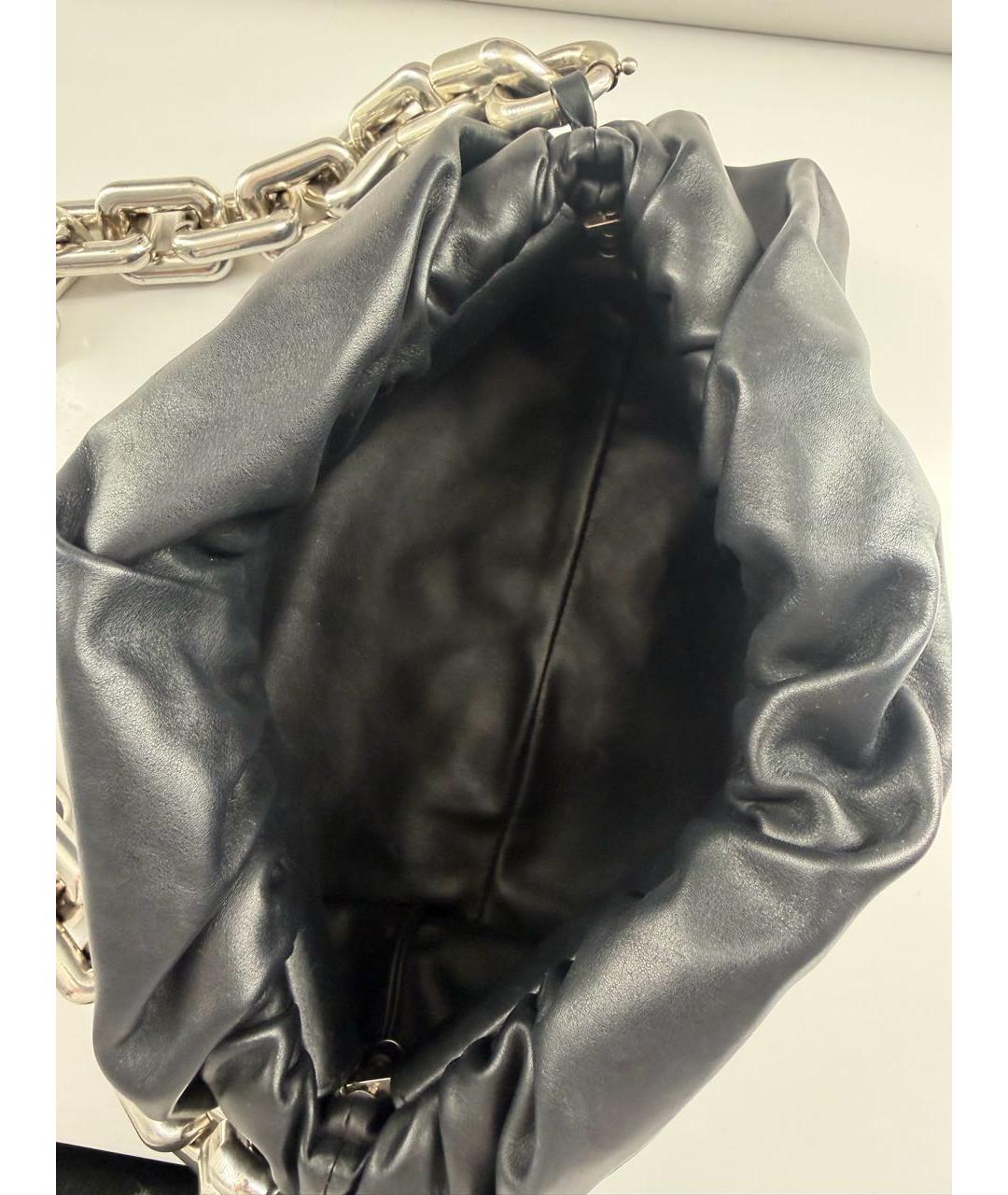 BOTTEGA VENETA Черная кожаная сумка через плечо, фото 3