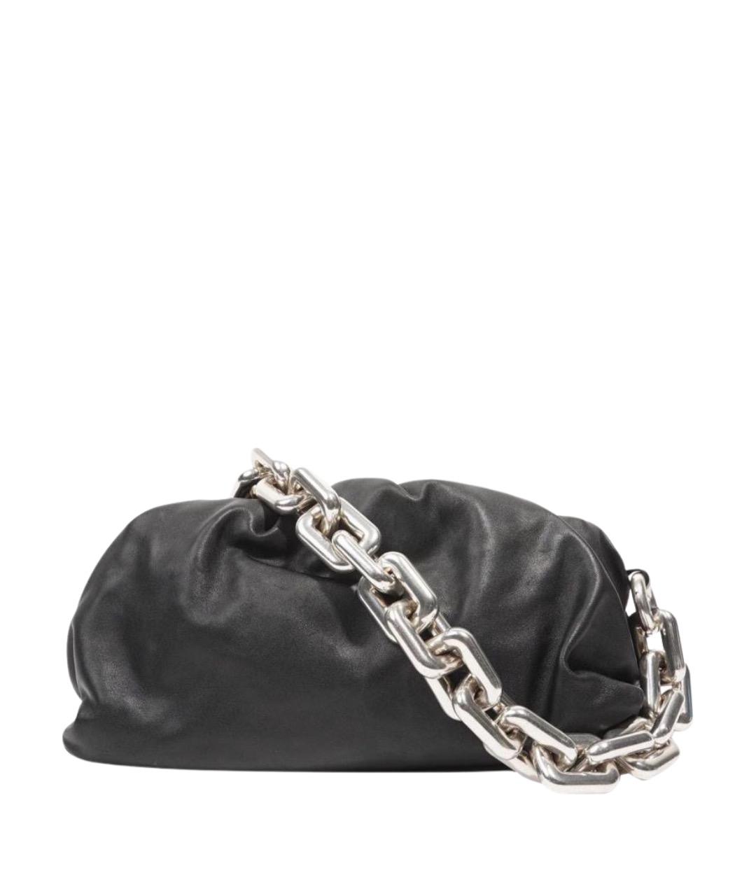 BOTTEGA VENETA Черная кожаная сумка через плечо, фото 1