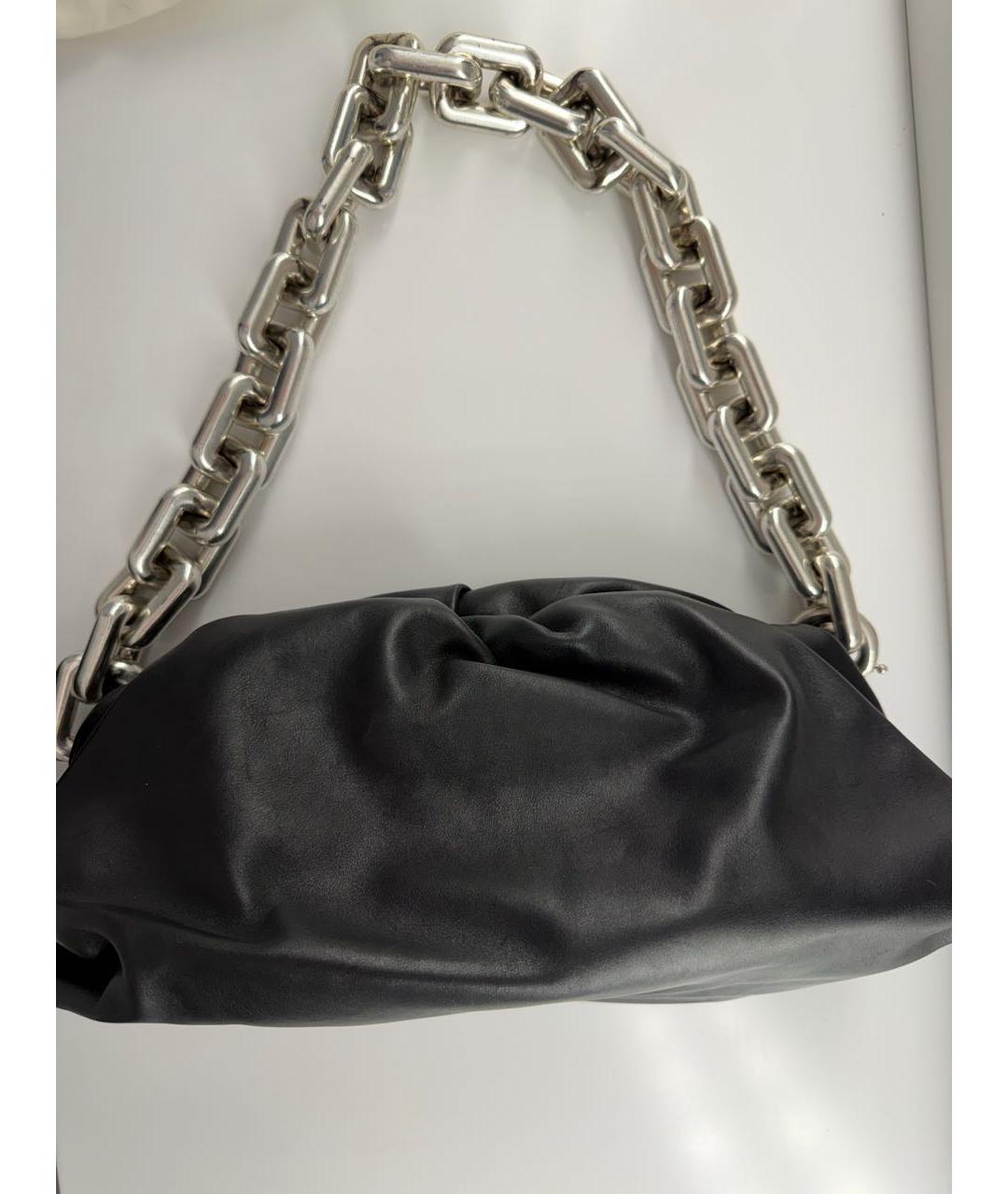 BOTTEGA VENETA Черная кожаная сумка через плечо, фото 2