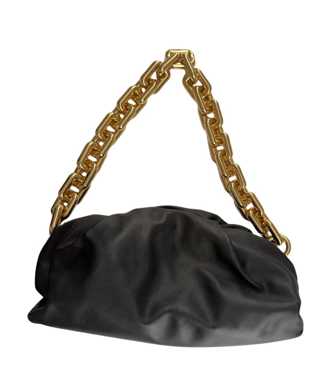 BOTTEGA VENETA Черная кожаная сумка через плечо, фото 1