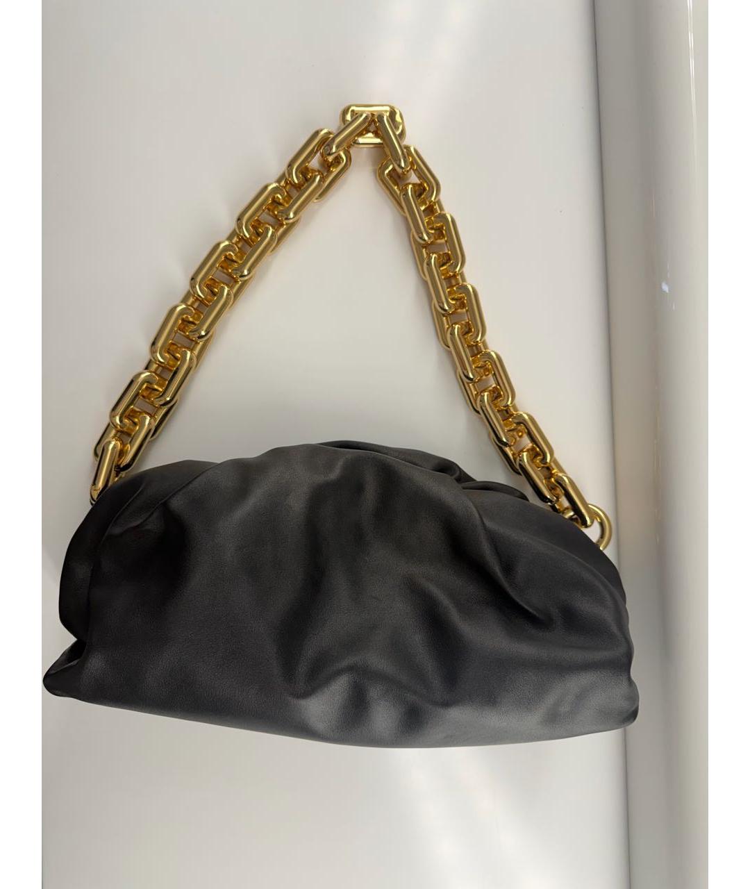 BOTTEGA VENETA Черная кожаная сумка через плечо, фото 5