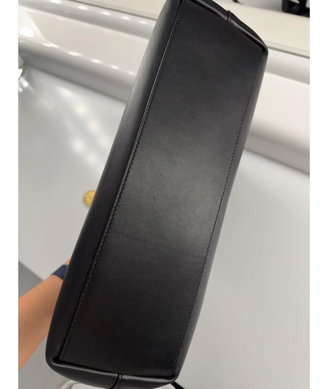 BOTTEGA VENETA Черная кожаная сумка через плечо, фото 7