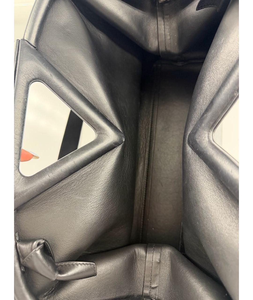 BOTTEGA VENETA Черная кожаная сумка через плечо, фото 5