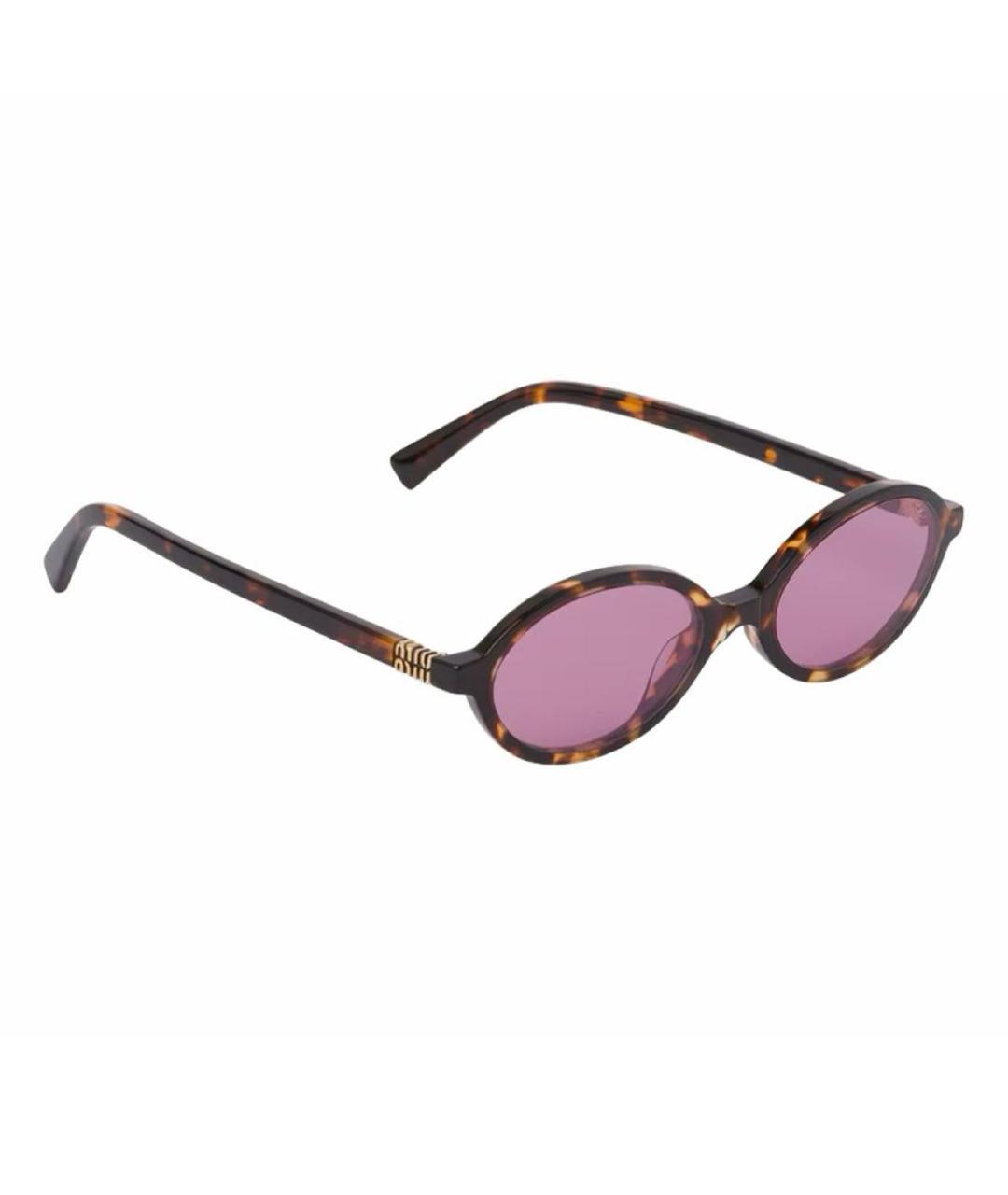 MIU MIU Розовые пластиковые солнцезащитные очки, фото 8