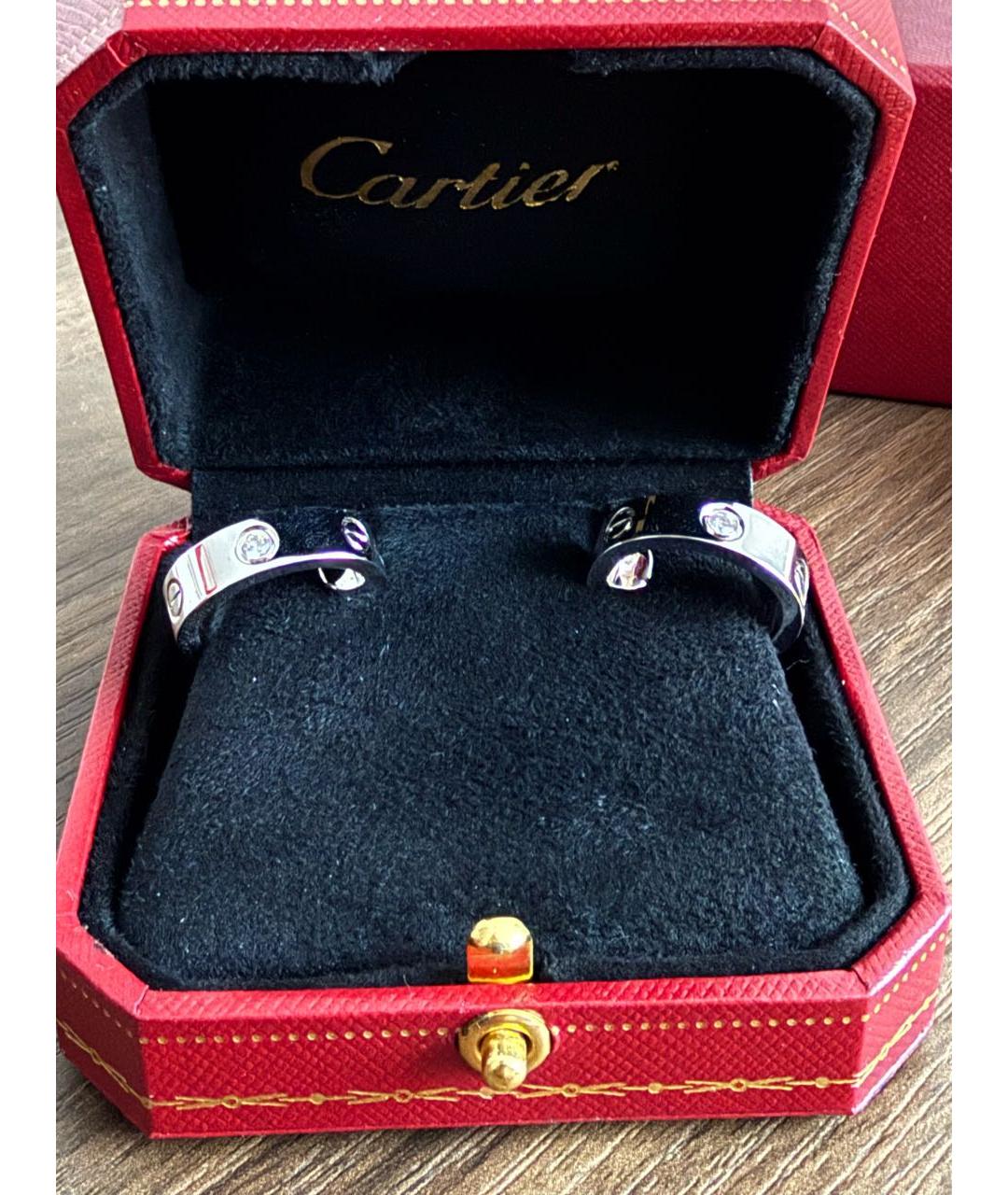 CARTIER Белые серьги из белого золота, фото 2