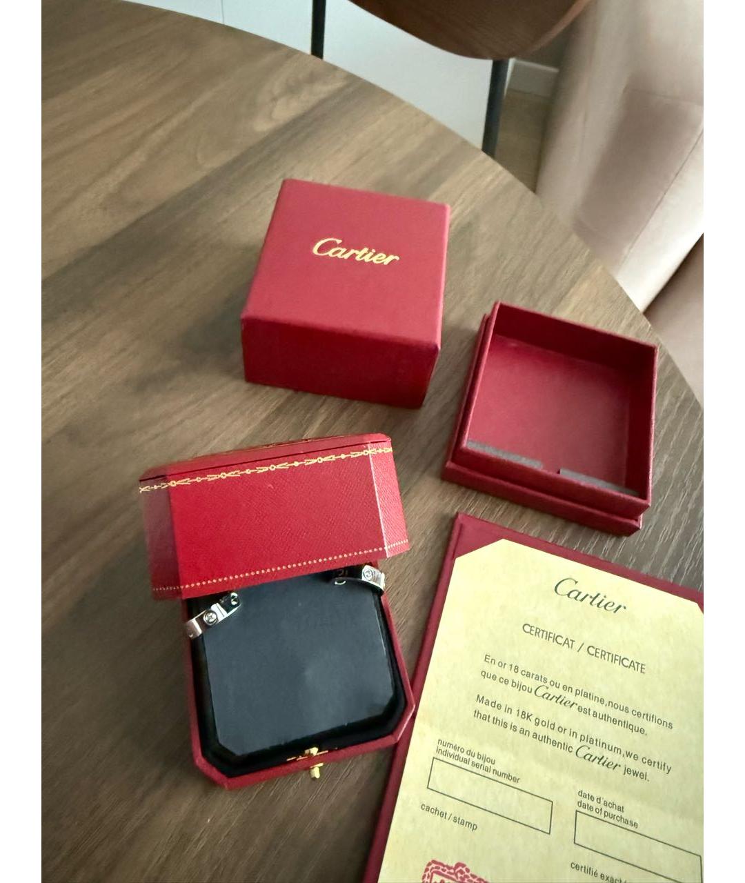 CARTIER Белые серьги из белого золота, фото 4