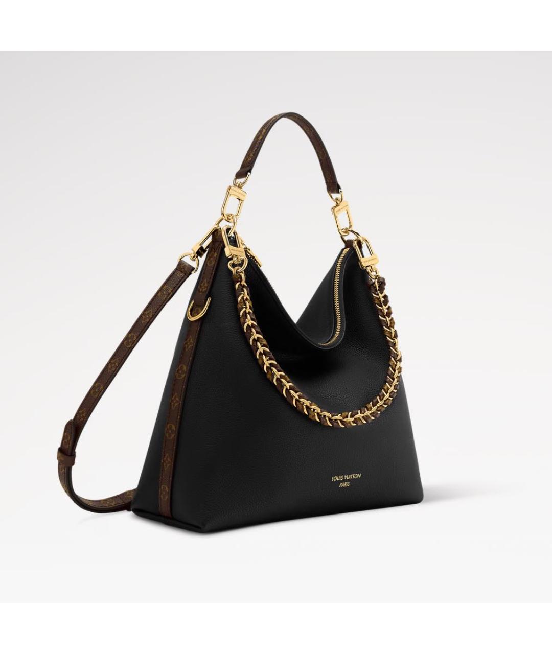 LOUIS VUITTON Черная кожаная сумка тоут, фото 2