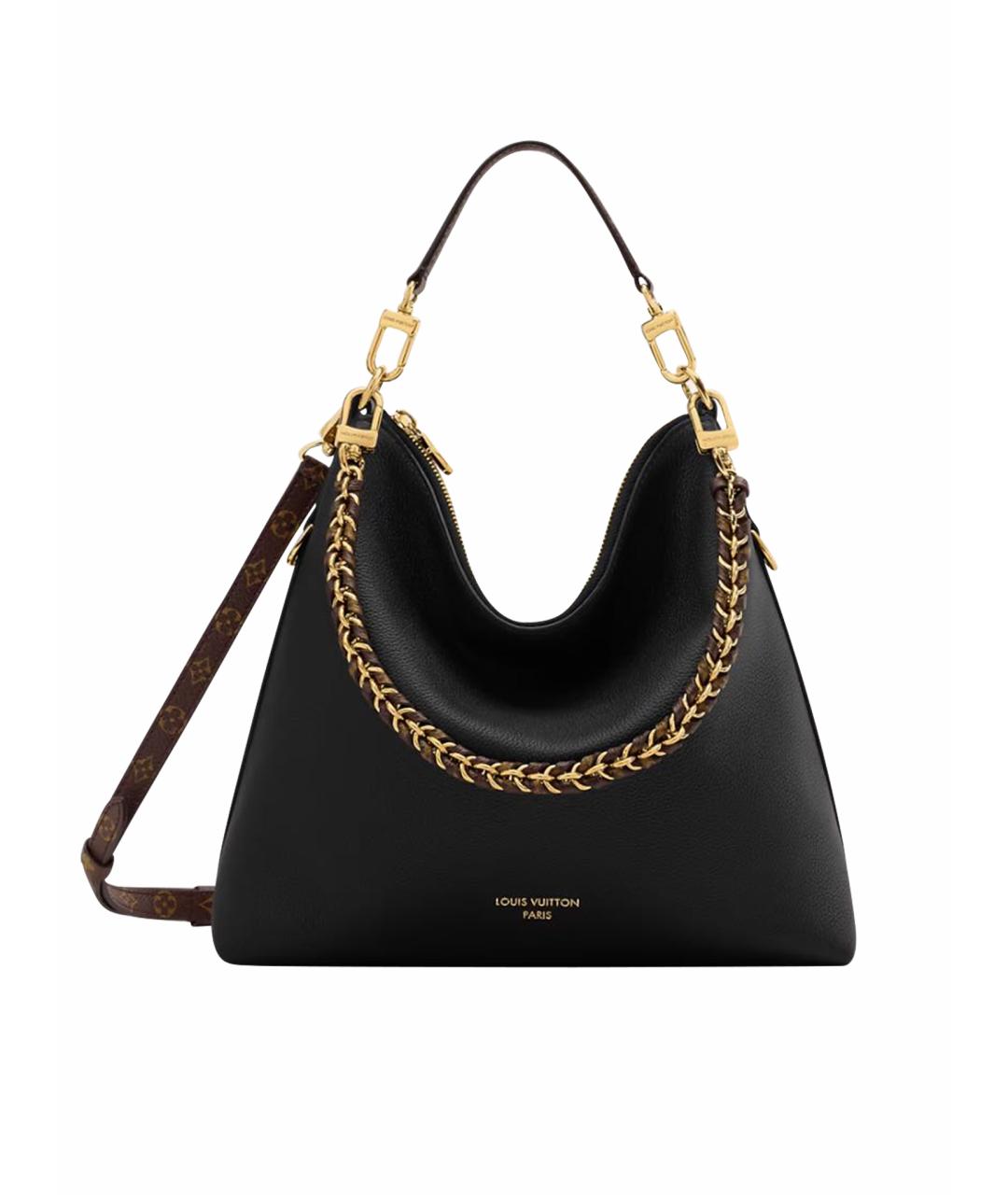 LOUIS VUITTON Черная кожаная сумка тоут, фото 1