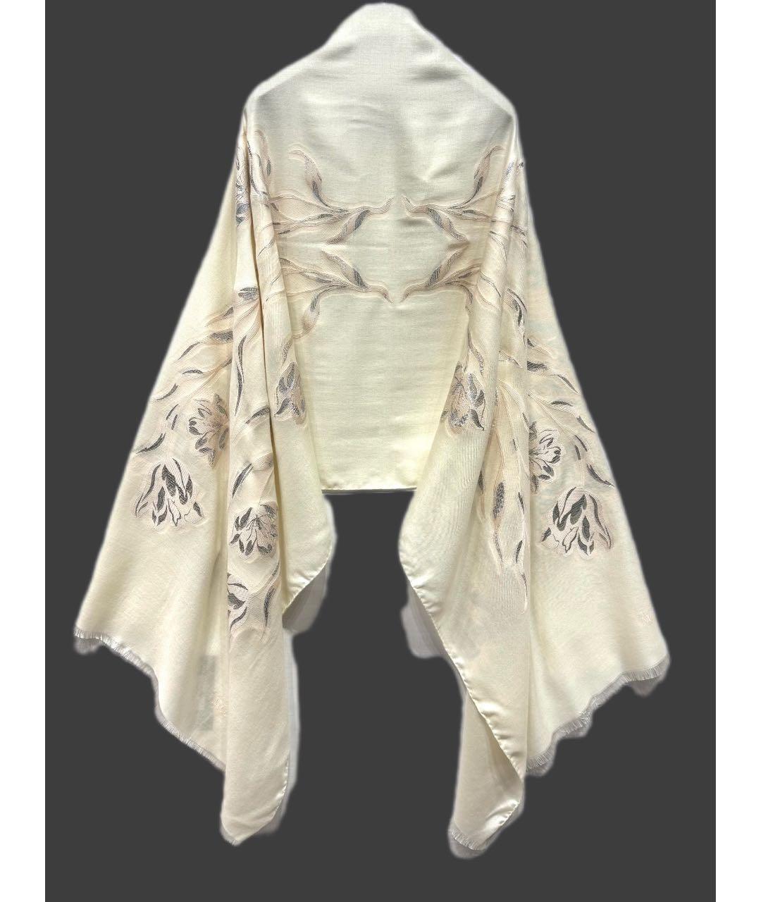 ALEXANDER MCQUEEN Белый шелковый шарф, фото 6