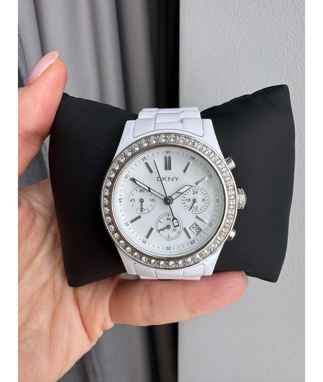 DKNY Белые пластиковые часы, фото 9