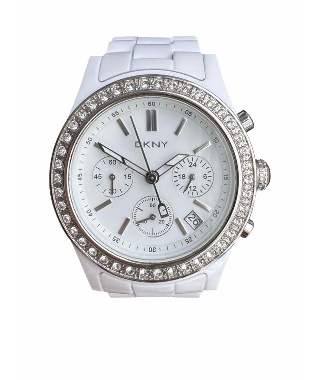 DKNY Белые пластиковые часы, фото 1