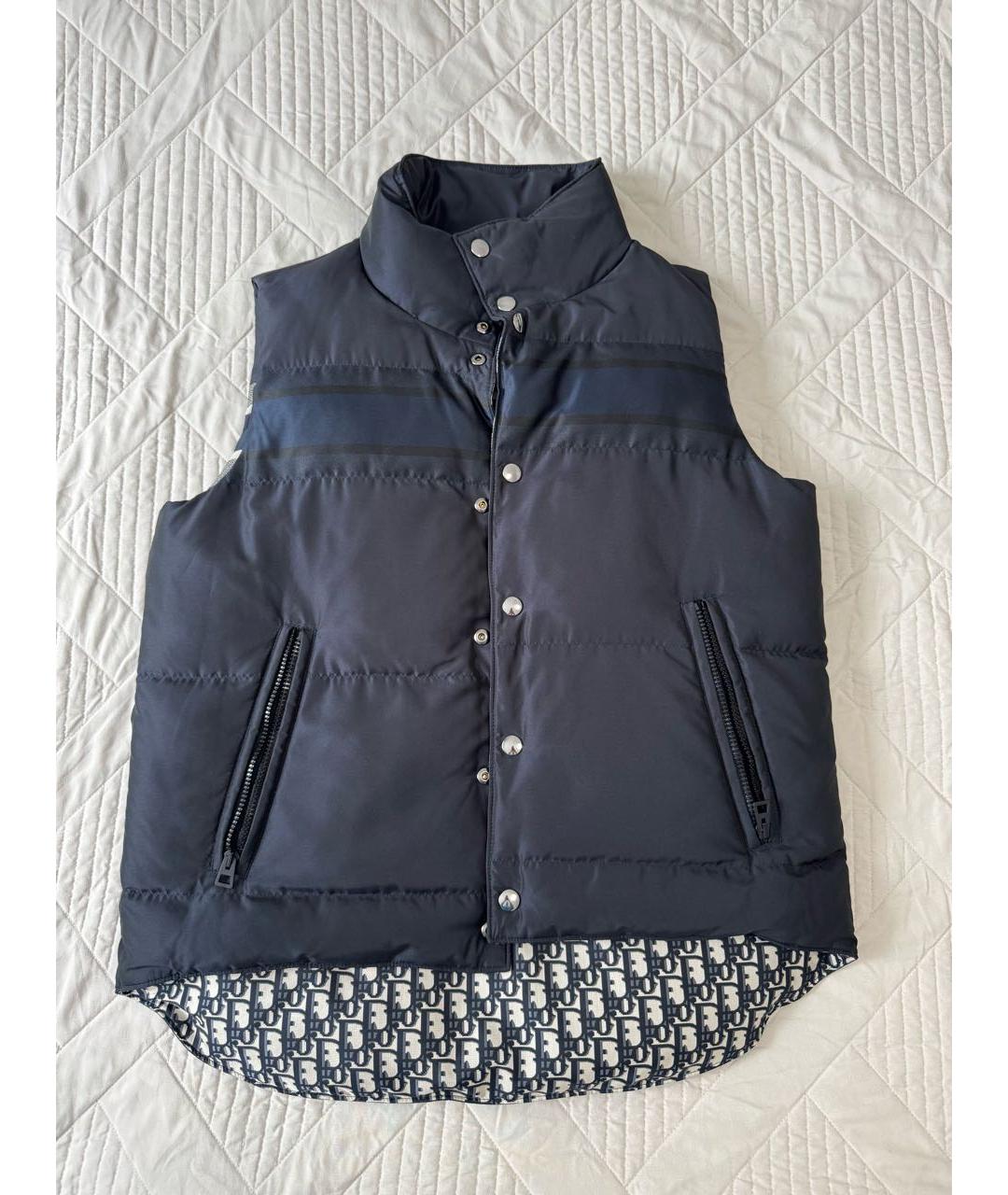 CHRISTIAN DIOR Темно-синий полиэстеровый жилет, фото 3