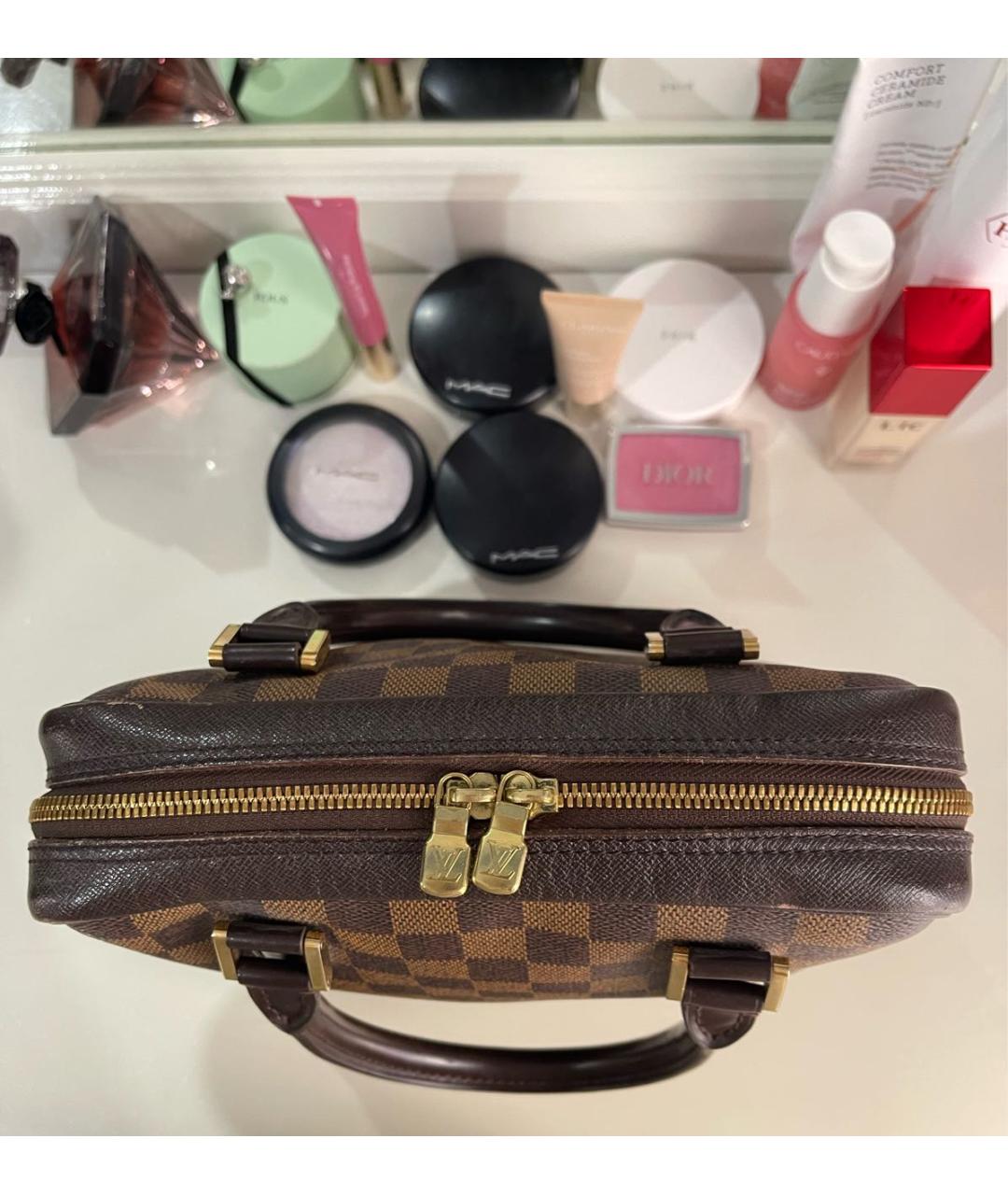 LOUIS VUITTON Коричневая сумка с короткими ручками, фото 4