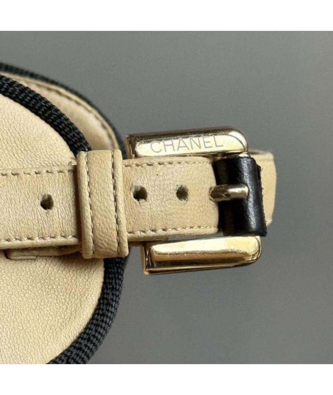 CHANEL Бежевые кожаные балетки, фото 8