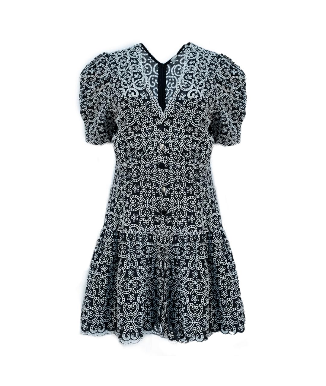 SANDRO Черное хлопковое повседневное платье, фото 6