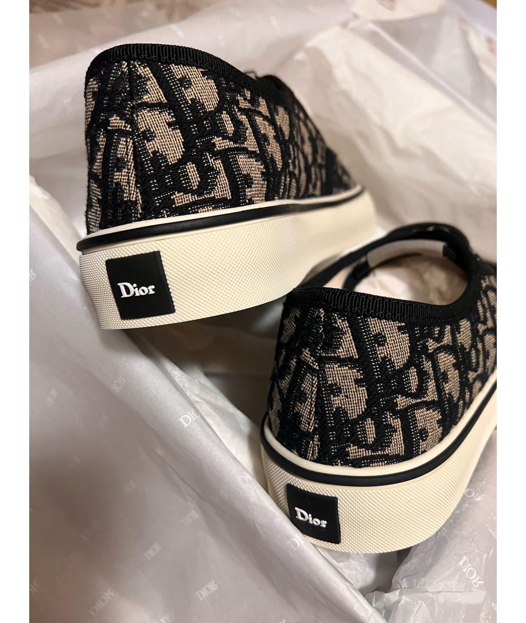 CHRISTIAN DIOR Бежевые текстильные кеды, фото 7