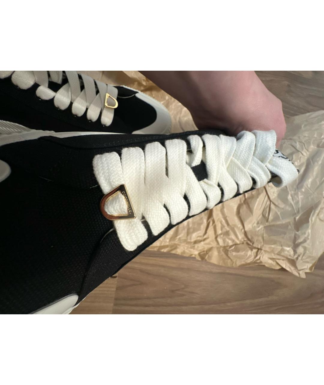 COCCINELLE Черные текстильные кеды, фото 6