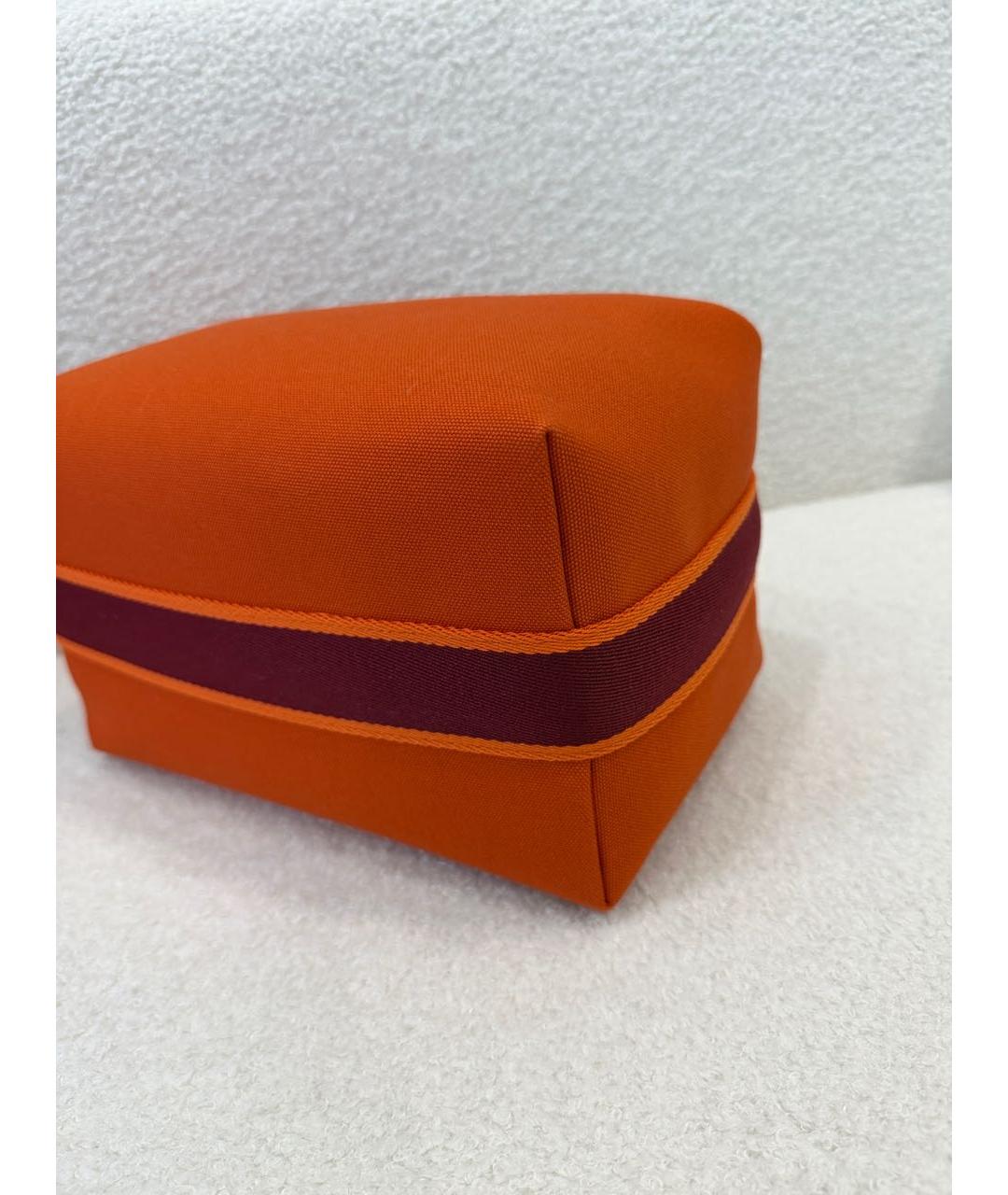 HERMES Оранжевая сумка с короткими ручками, фото 4