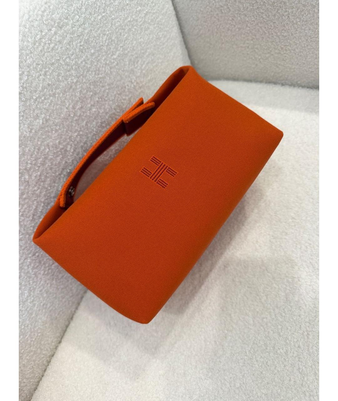HERMES Оранжевая сумка с короткими ручками, фото 2