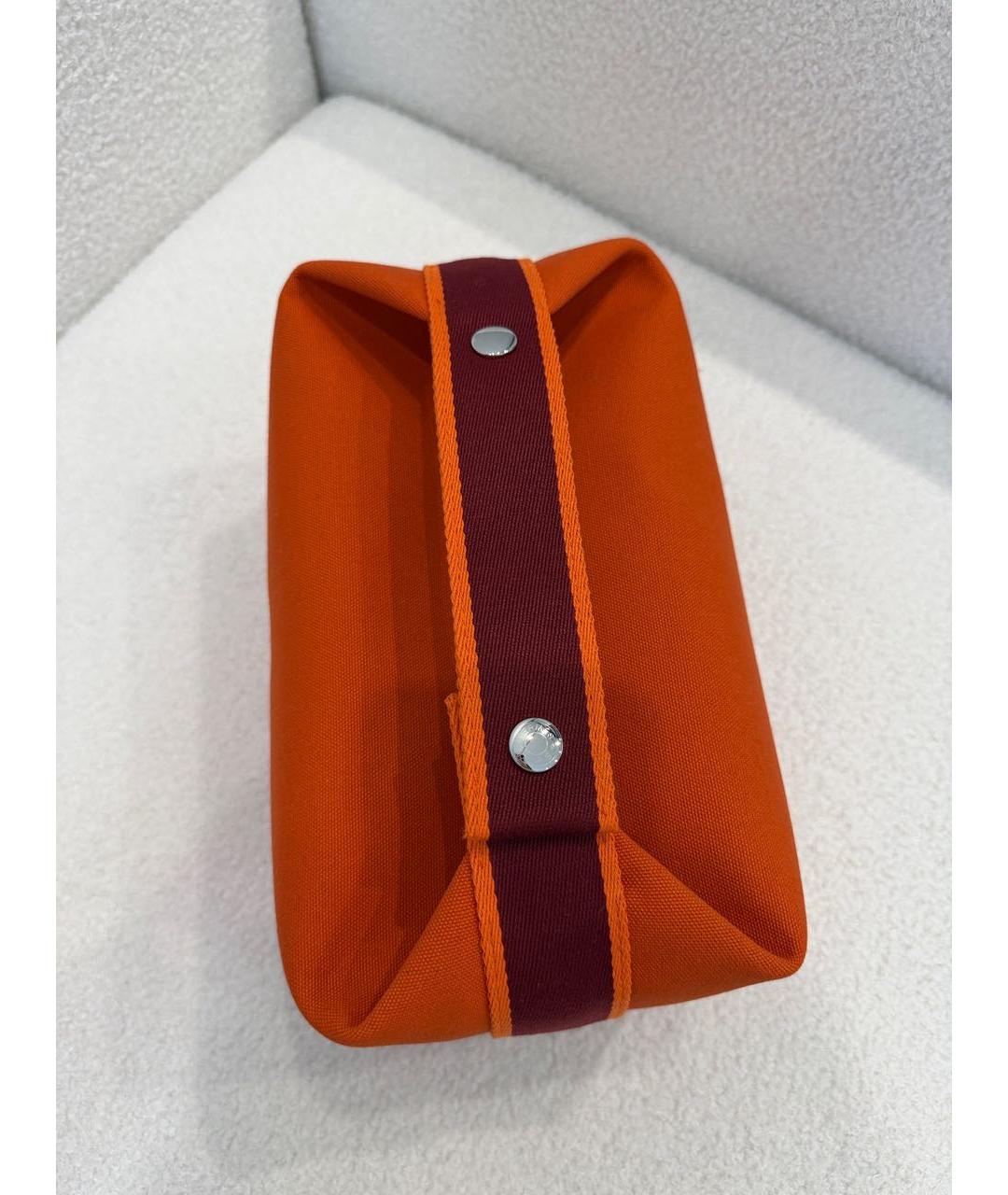HERMES Оранжевая сумка с короткими ручками, фото 6