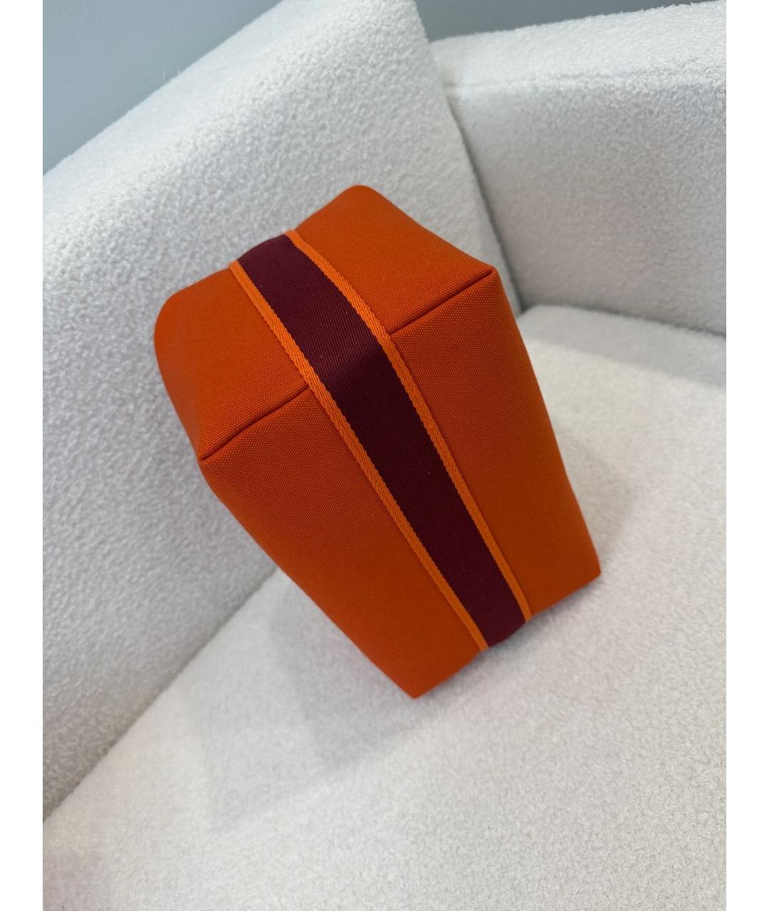 HERMES Оранжевая сумка с короткими ручками, фото 3