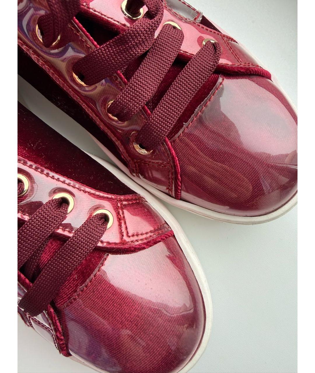 LOVE MOSCHINO Бордовые кеды, фото 3