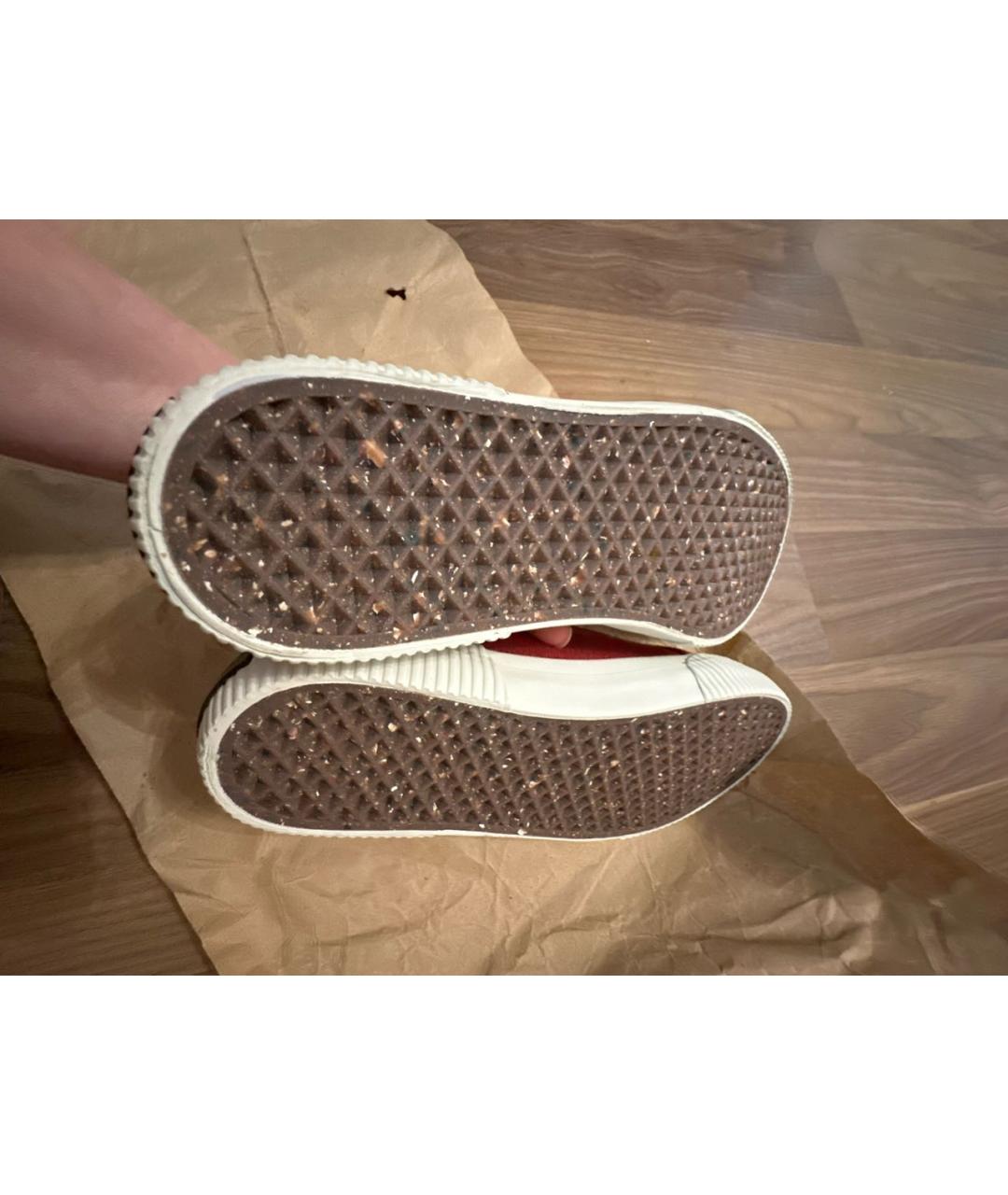 COCCINELLE Бордовые текстильные кеды, фото 7