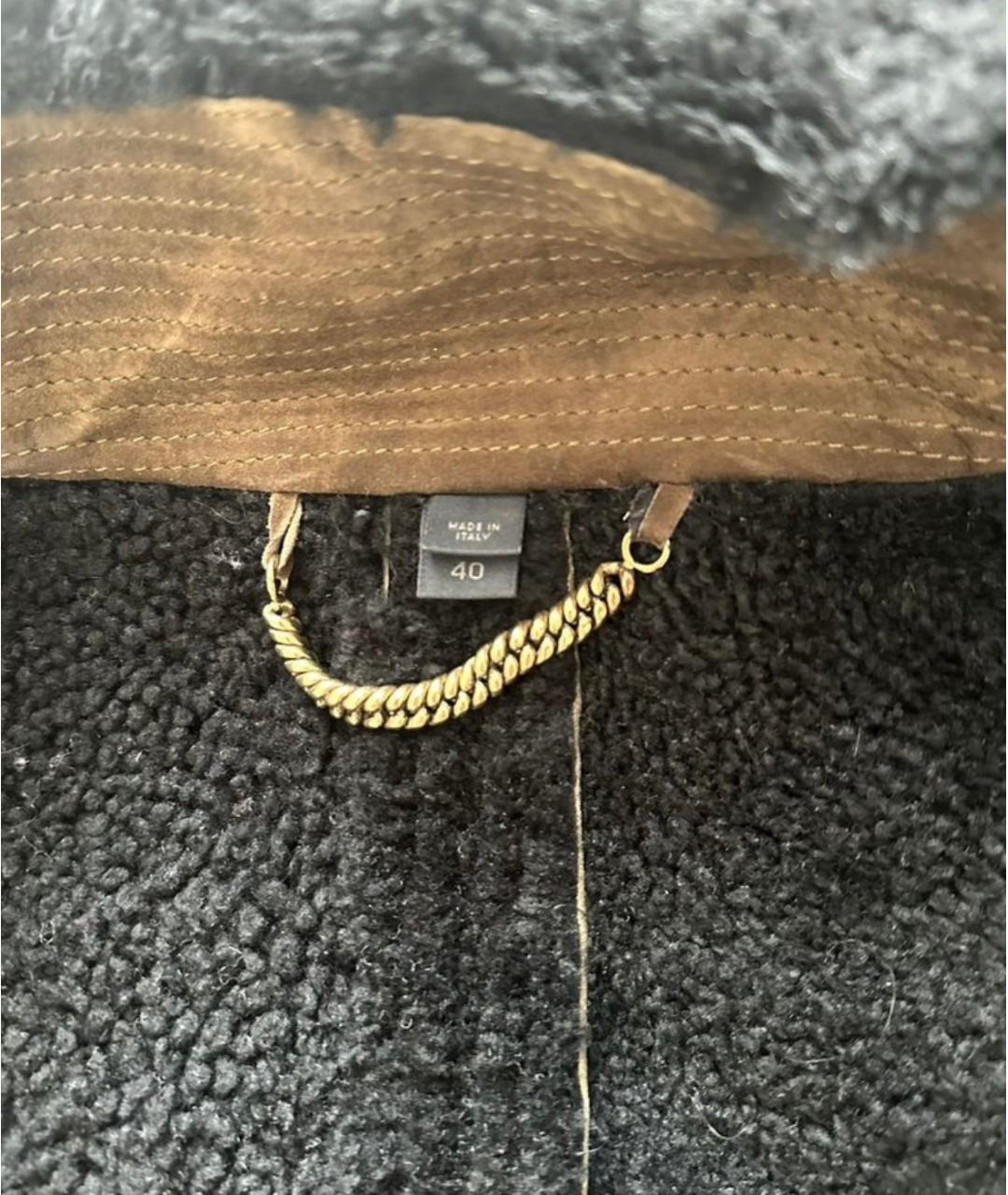 BURBERRY Коричневая замшевая дубленка, фото 3