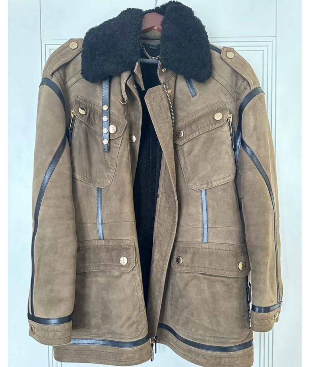 BURBERRY Коричневая замшевая дубленка, фото 5